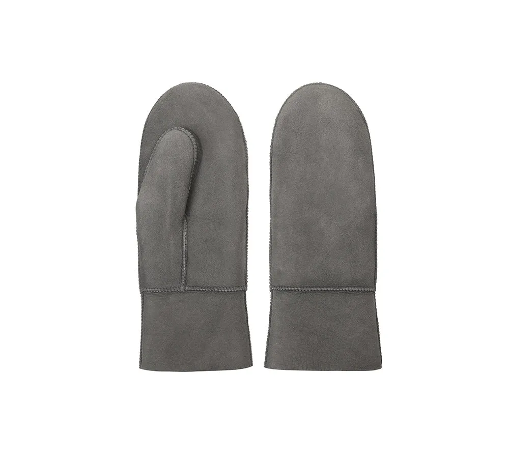 Fluffy Sheepskin Wool Mittens