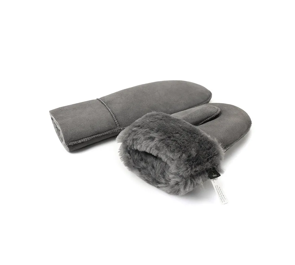 Fluffy Sheepskin Wool Mittens