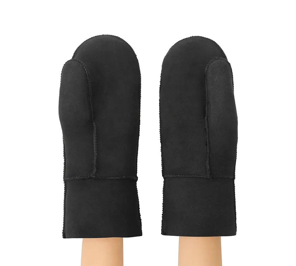 Fluffy Sheepskin Wool Mittens