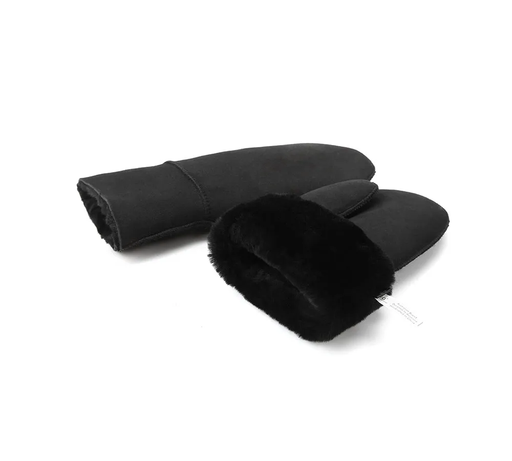 Fluffy Sheepskin Wool Mittens