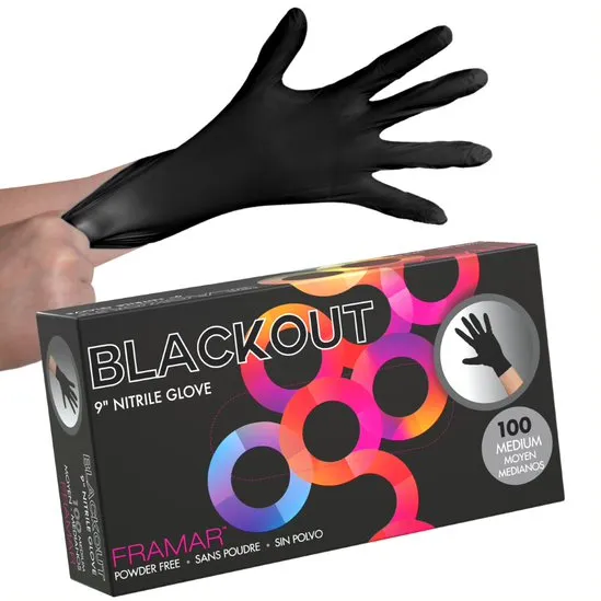 Framar Gloves - BLACKOUT 9" (Nitrile) - Small