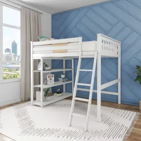 Full Loft Bed With Bookcase