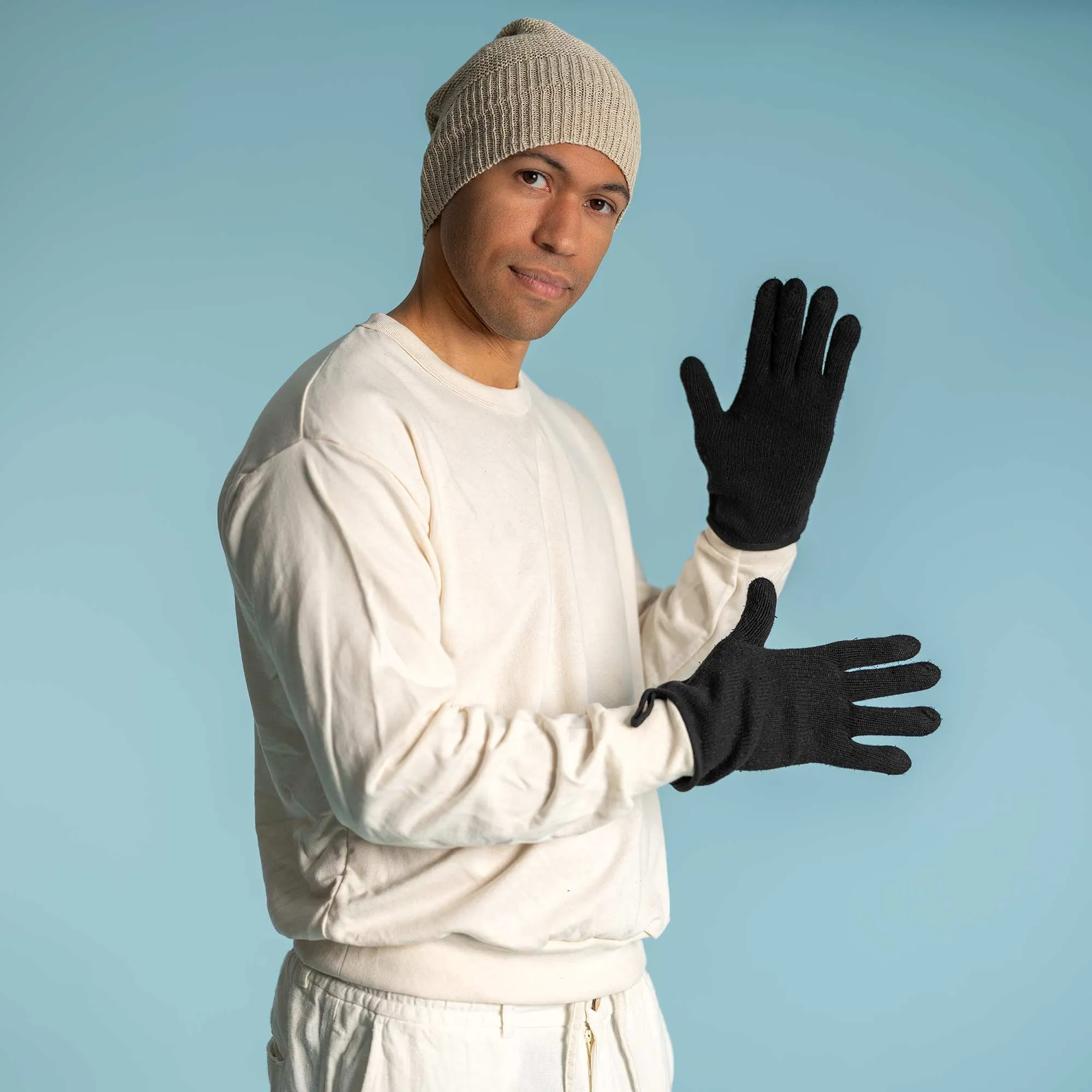 HAYDN 100% Organic Cotton Gloves (No Elastic, No Latex, No Polyester, No polyamide, No Nylon, No Plastic, No Synthetics) (100% Biodegradable)