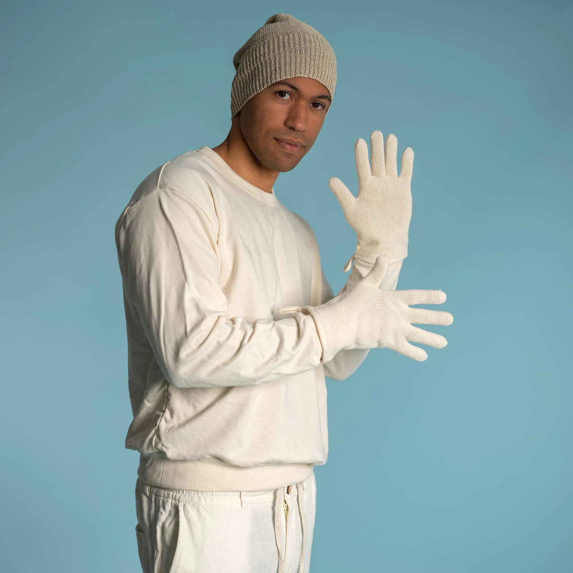 HAYDN 100% Organic Cotton Gloves (No Elastic, No Latex, No Polyester, No polyamide, No Nylon, No Plastic, No Synthetics) (100% Biodegradable)