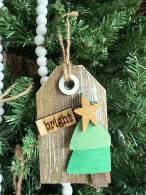 Holiday Rustic Tag Tree Ornament P13562