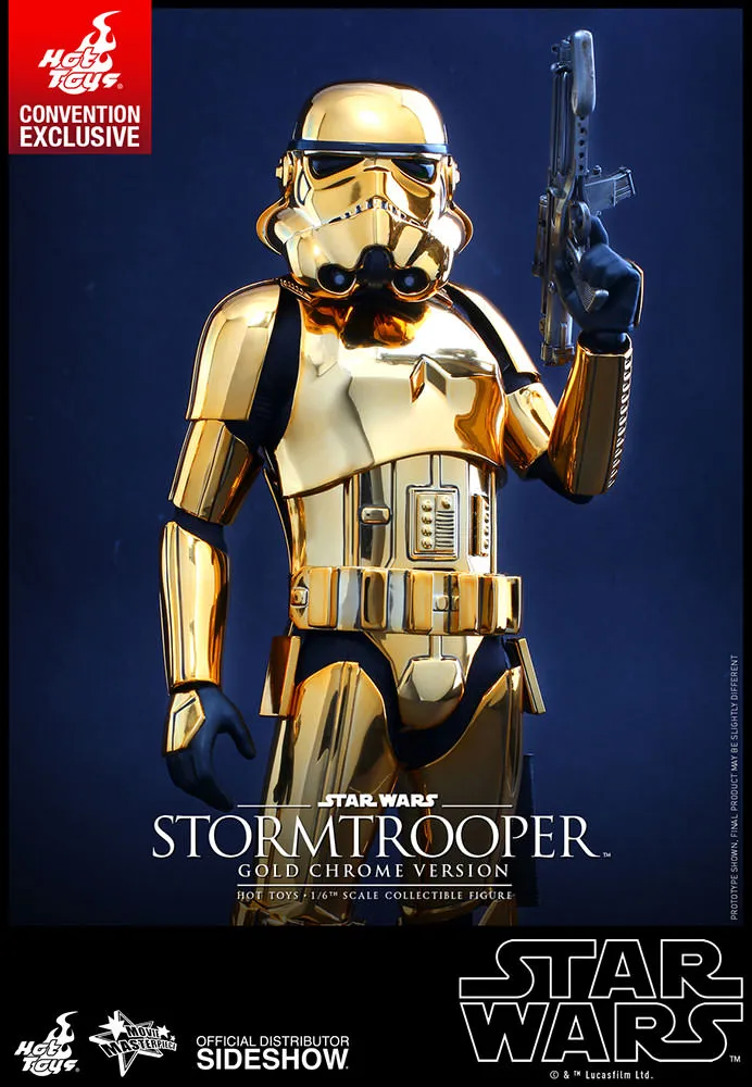 HOT TOYS - Star Wars - Stormtrooper Gold Chrome Ver 1:6 Action Doll MMS364