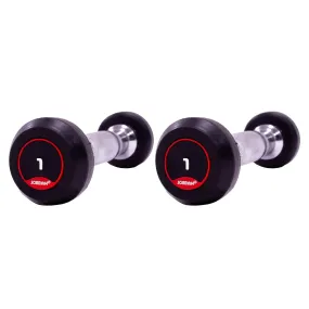Jordan 1kg to 10kg Rubber Dumbbell Set - 10 Pairs