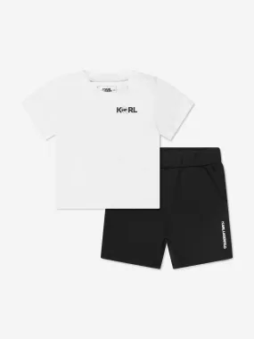 Karl Lagerfeld Baby Boys T-Shirt And Shorts Set in White