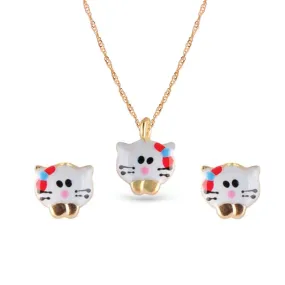 Kitties Gold Jewelry Set