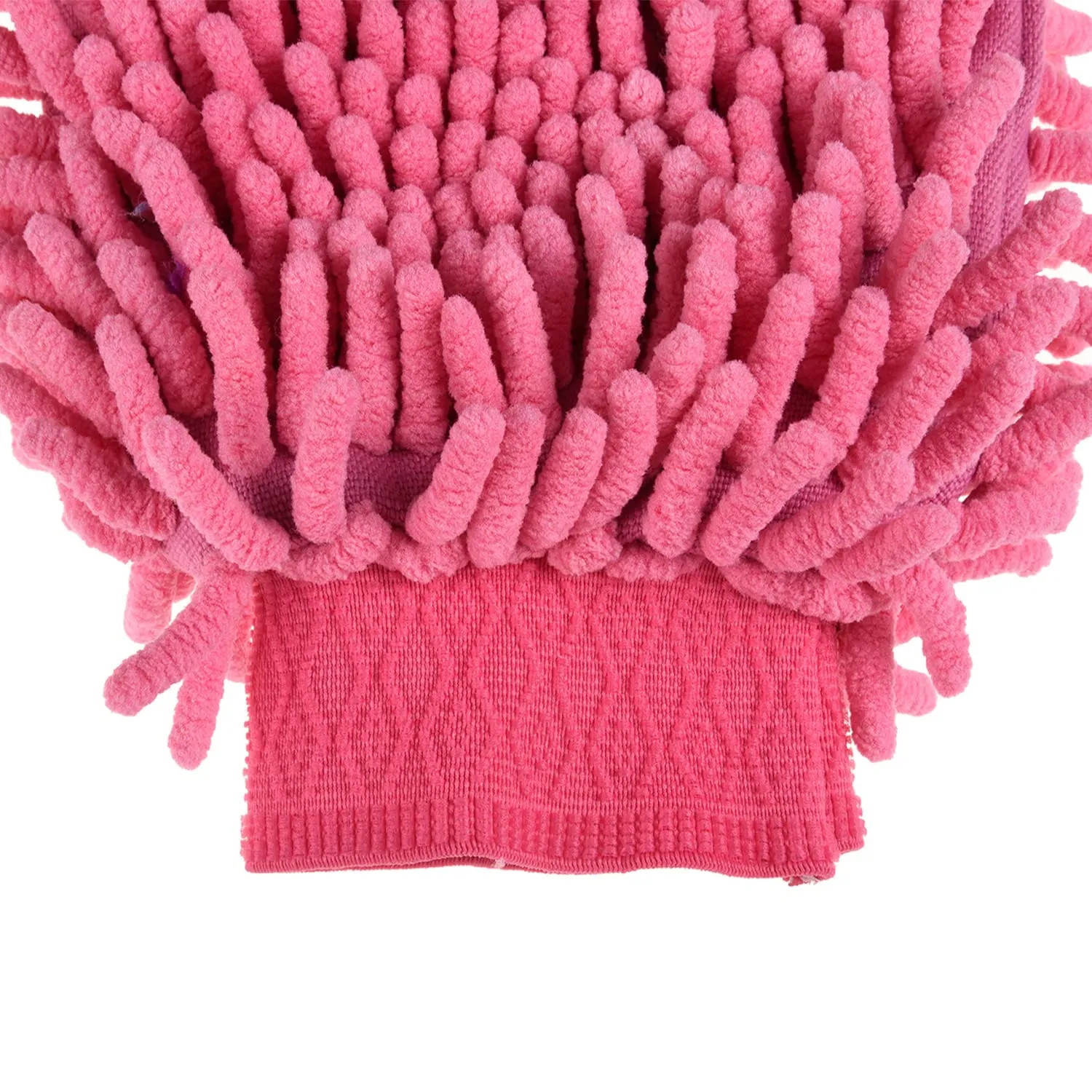 Kuber Industries Gloves | Microfiber Cleaning Gloves | Chenille Mitts for Kitchen | 50 GSM Hand Duster for Kitchen | Hand Gloves for Car | Duster for Glass | Pink