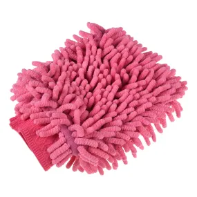 Kuber Industries Gloves | Microfiber Cleaning Gloves | Chenille Mitts for Kitchen | 50 GSM Hand Duster for Kitchen | Hand Gloves for Car | Duster for Glass | Pink