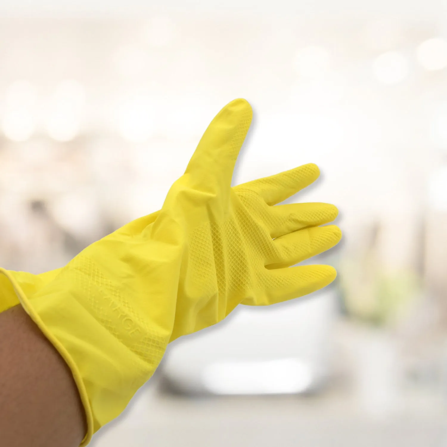 Latex Safety Rubber Gloves – Reusable for Cleaning, Gardening & Wet/Dry Use
