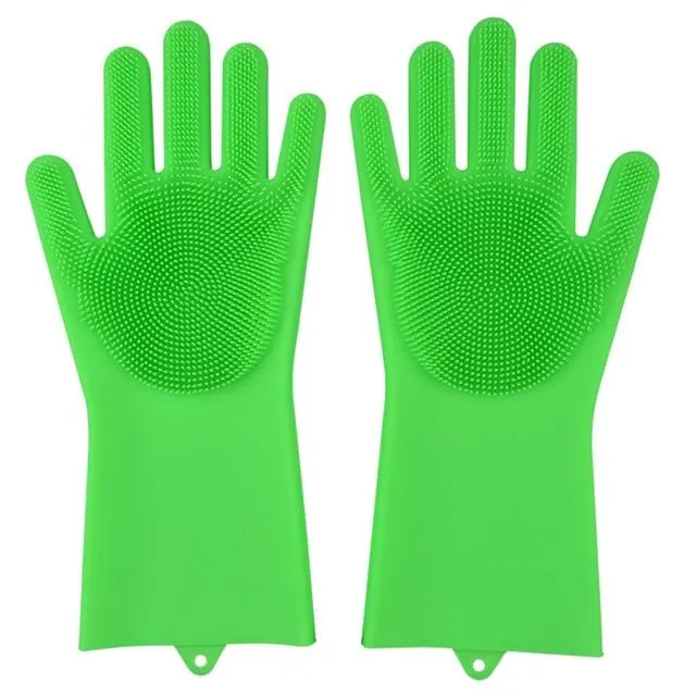 Magic Rubber Silicone Dish Washing Gloves