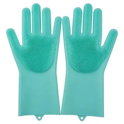 Magic Rubber Silicone Dish Washing Gloves