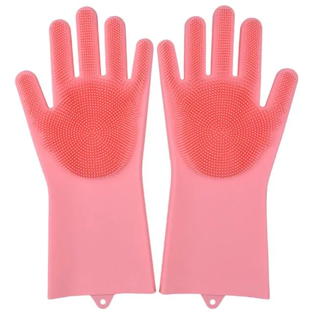 Magic Rubber Silicone Dish Washing Gloves