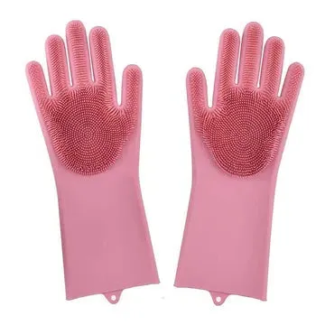 Magic Silicone Dishwashing Gloves - Reusable Cleaning Gloves
