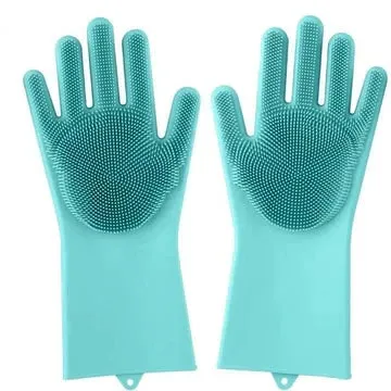 Magic Silicone Dishwashing Gloves - Reusable Cleaning Gloves
