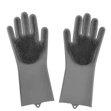 Magic Silicone Dishwashing Gloves - Reusable Cleaning Gloves