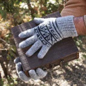 Men's Fair Isle Fog Merino Wool Gloves
