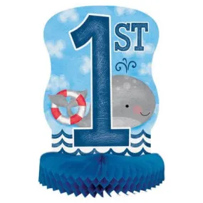 Nautical 1st Birthday Paper Honeycomb Centerpiece