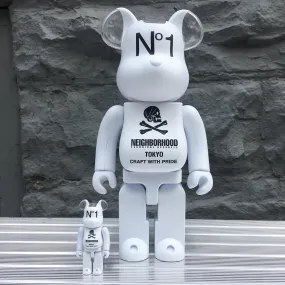 Neighborhood White 100%   400% Bearbrick Set by Medicom Toy x Neighborhood