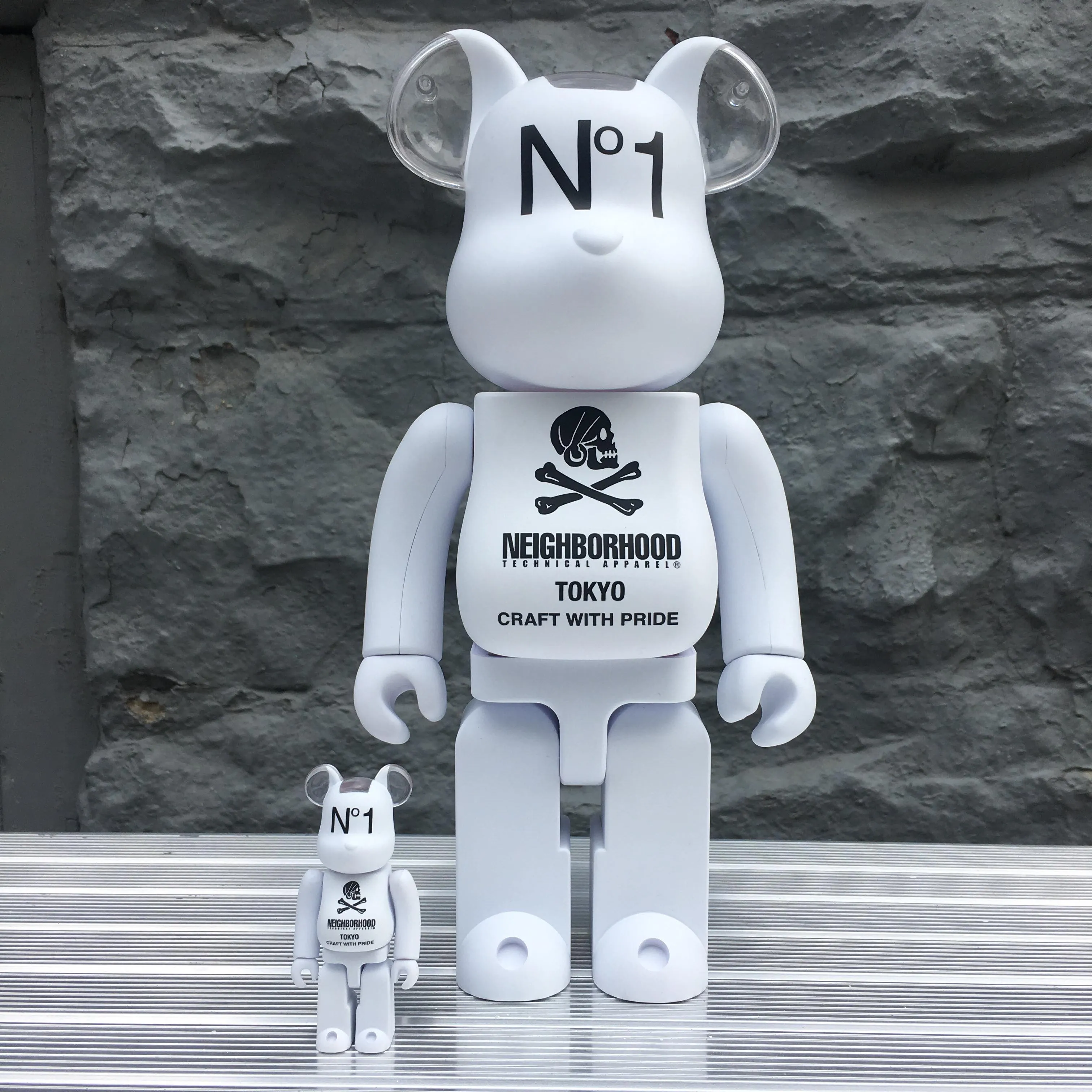Neighborhood White 100%   400% Bearbrick Set by Medicom Toy x Neighborhood