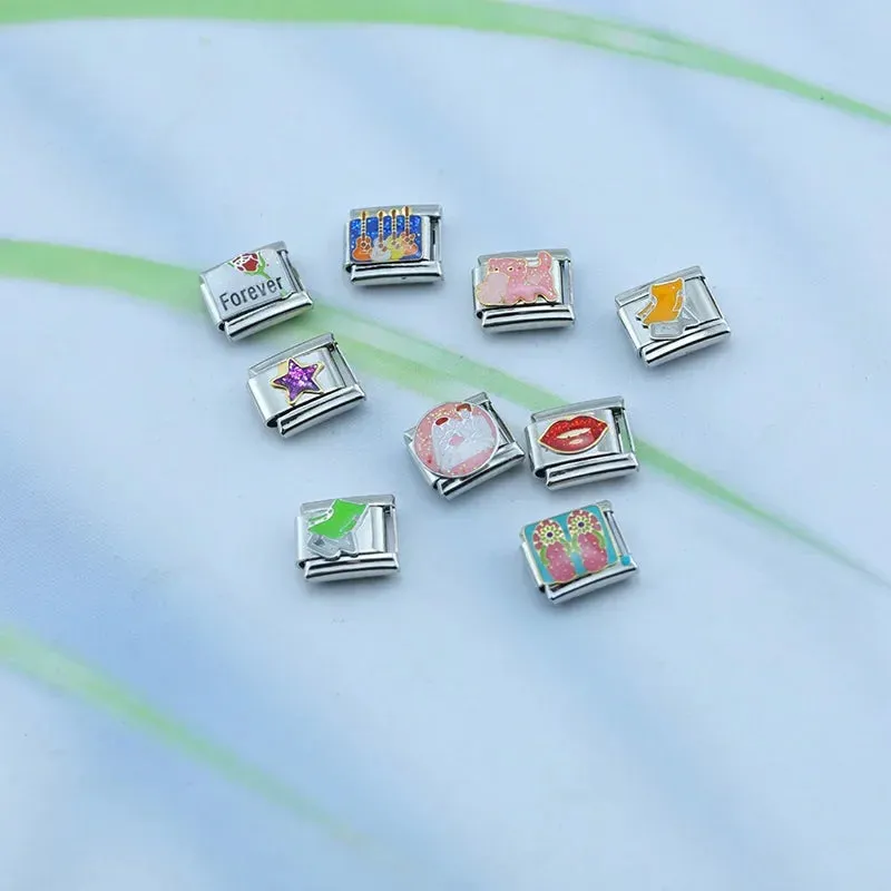 New Fashion Cat, Star, Guitar, Slippers Charm Italian Bracelet Links - Perfect gift for Her