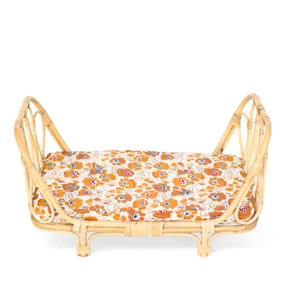 Poppie Rattan Doll's Day Bed - Flower