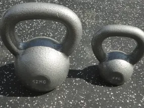 PowerFit Gun Metal Cast Iron KettleBells