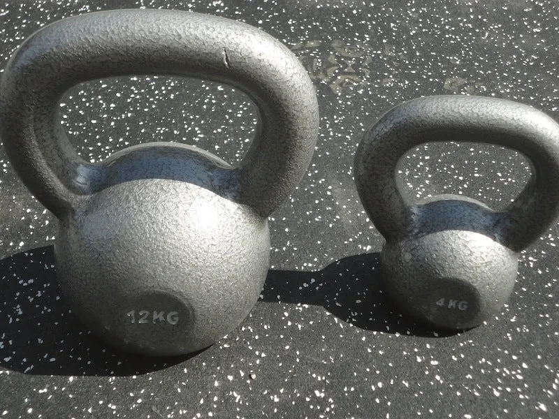 PowerFit Gun Metal Cast Iron KettleBells