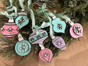 Retro Christmas Ornament Set of 8 P13190