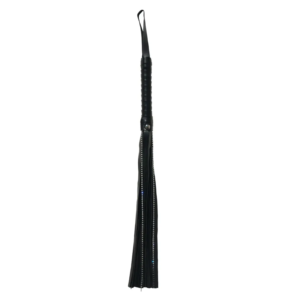 Sex & Mischief Crystal Whip Vegan Leather Flogger