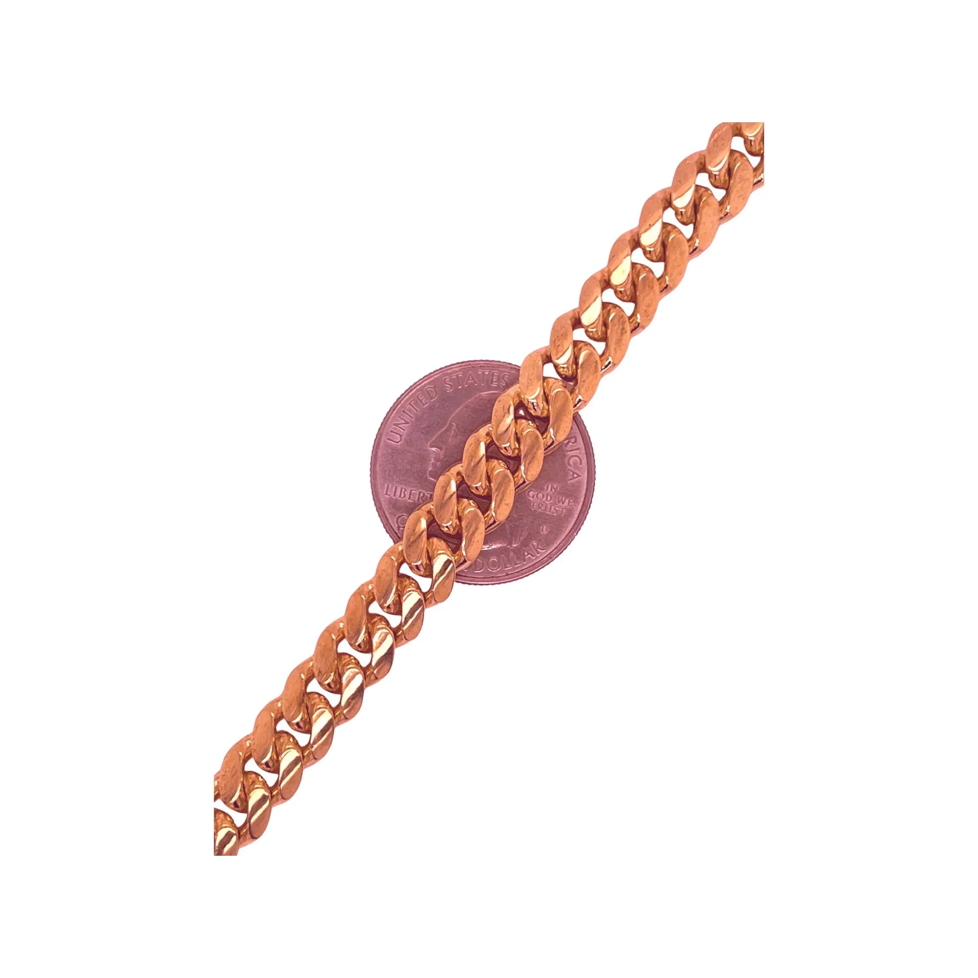 Solid Italian 10K Rose Gold Miami Cuban Chain 8.3MM 18-28 Inches