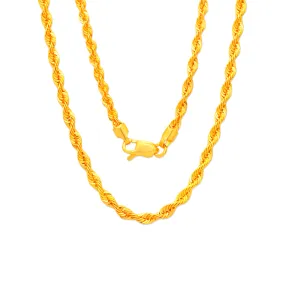 TAKA Jewellery 916 Gold Solid Rope Chain