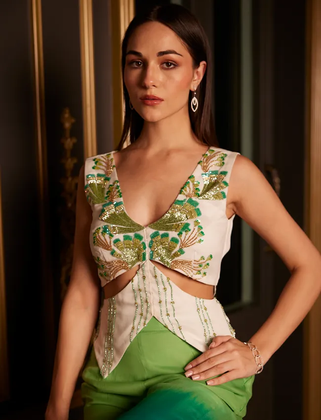 The Emerald Peacock Waistcoat