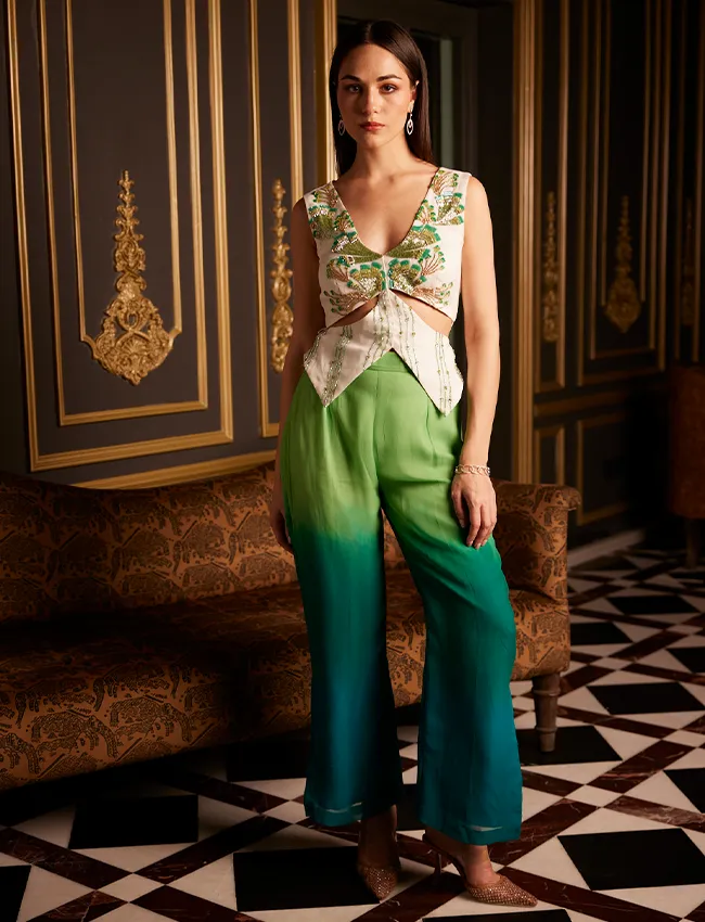 The Emerald Peacock Waistcoat