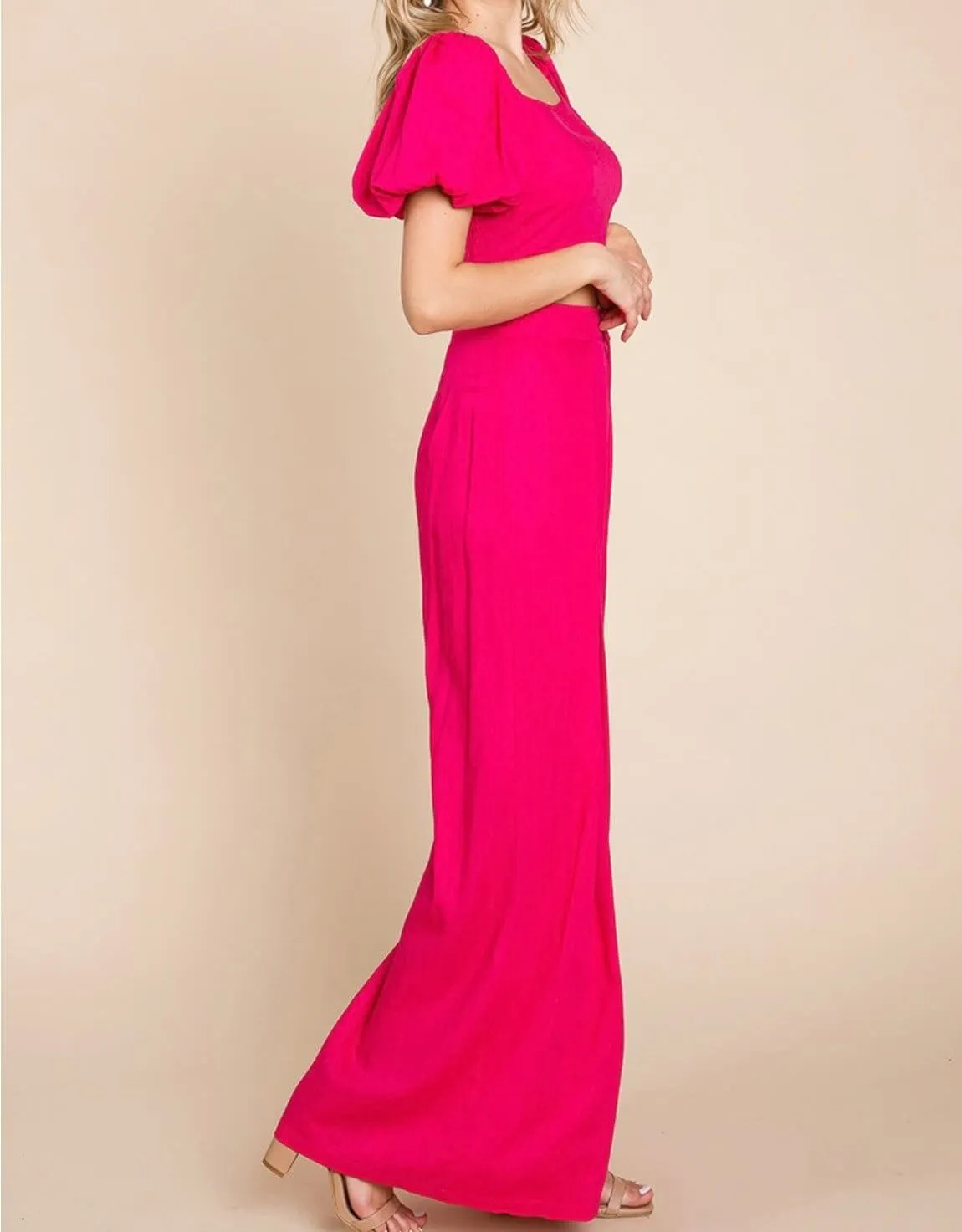 The Katlyn Set: Pink Two Piece Pant Set
