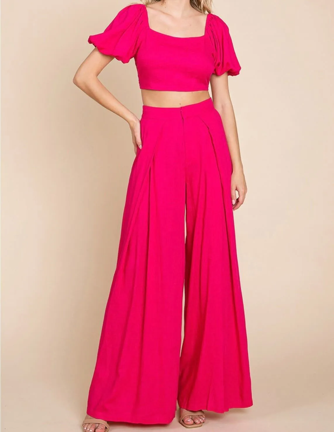 The Katlyn Set: Pink Two Piece Pant Set