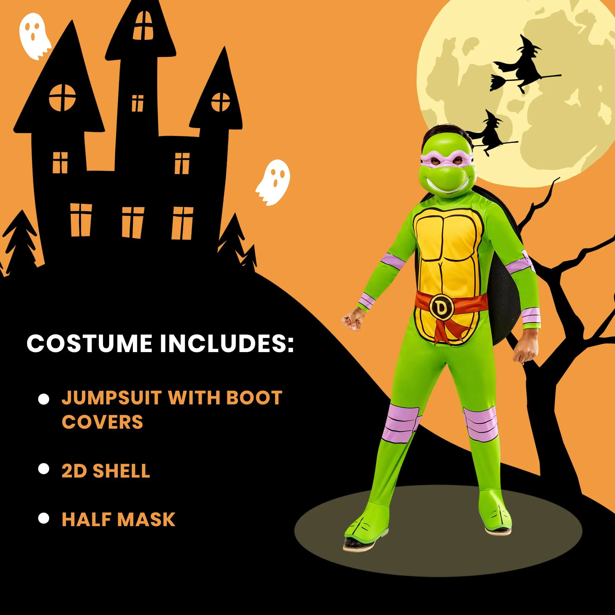 TMNT Donatello Boy's Costume Jumpsuit and Mask