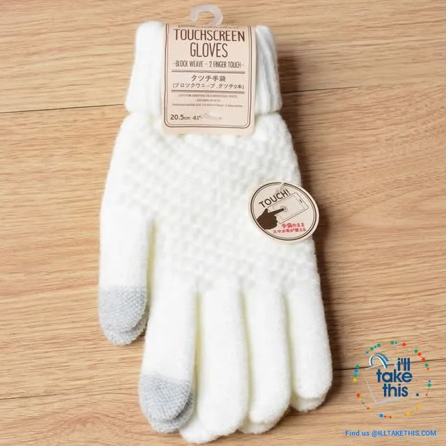Touchscreen Gloves  Warm Winter Stretch Knit Mittens Wool Full Finger