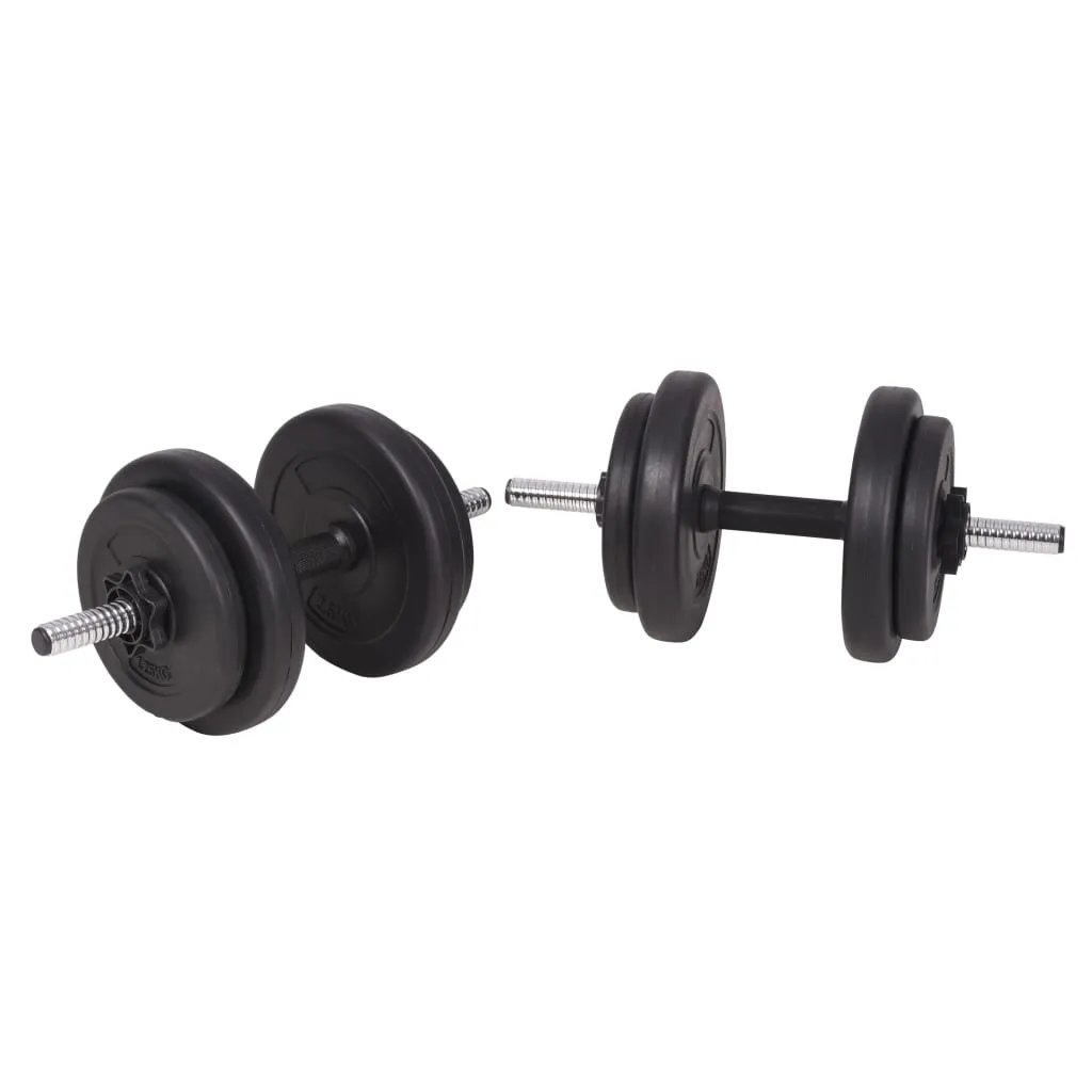 vidaXL Barbell and Dumbbell Set 198.4 lb - Versatile Weightlifting Set for Total Body Workout