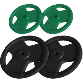 Vinyl Tri-Grip Weight Plate Set 2x 5KG - 2x 10KG