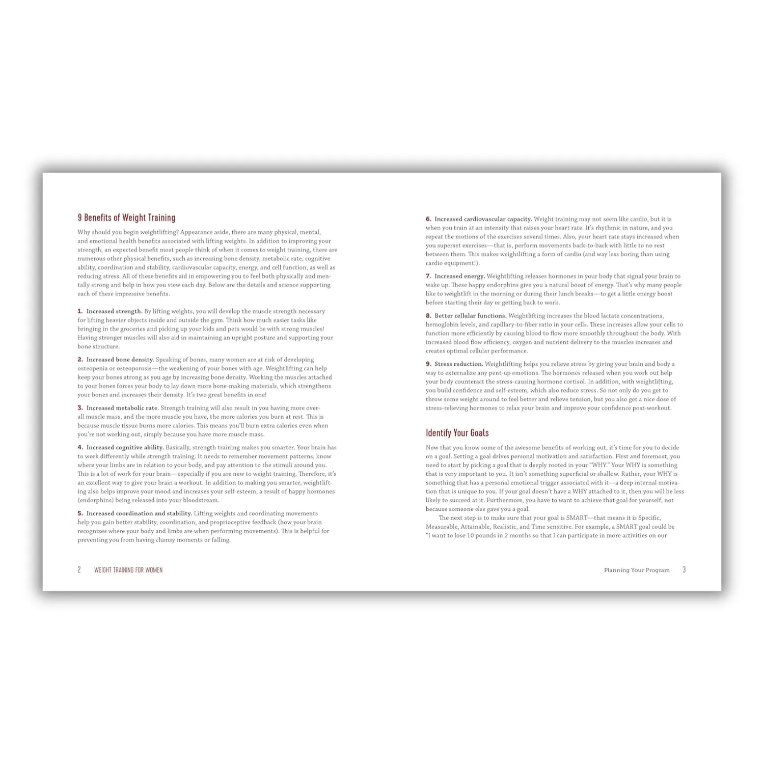 Weight Training for Women: Exercises and Workout Programs for Building Strength with Free Weights (Spiral Bound)