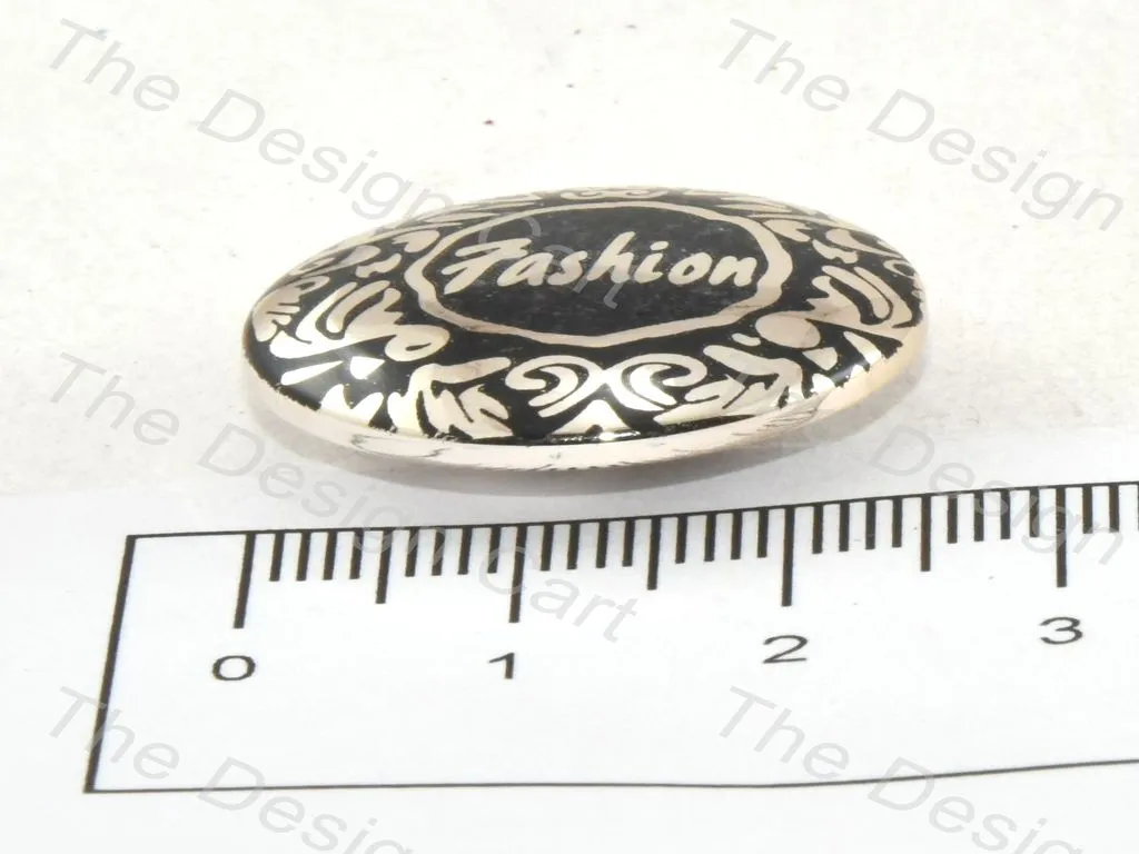 White Fashion Metallic Finish Acrylic Button