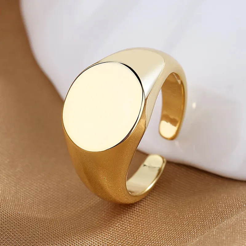 Women's Fashion Geometric Open Rings Accessory Trendy Golden Jewelry