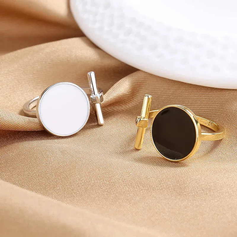 Women's Fashion Geometric Open Rings Accessory Trendy Golden Jewelry