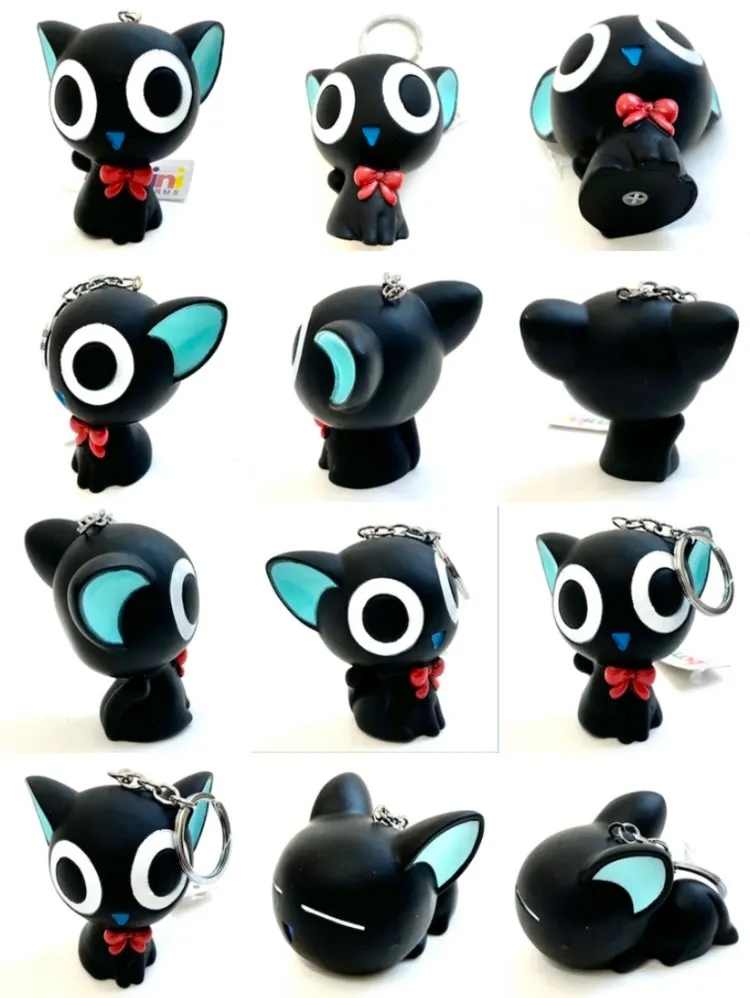 X 12019 BIG SOFT BLACK CAT CHARM-DISCONTINUED