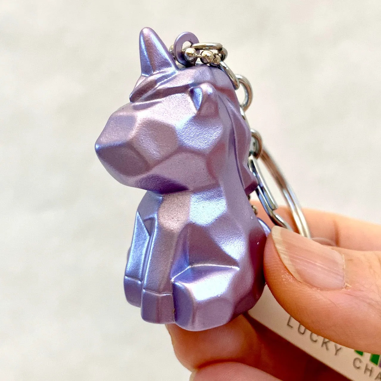 X 12036 GEOMETRIC UNICORN CHARM with keyring-DISCONTINUED