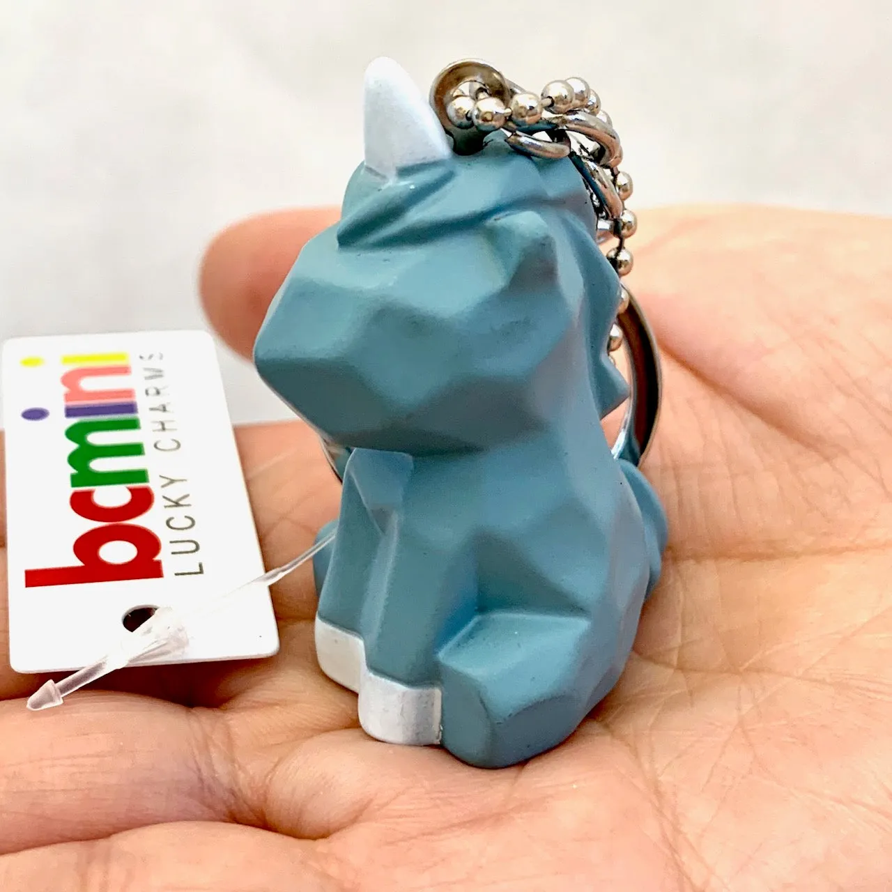 X 12036 GEOMETRIC UNICORN CHARM with keyring-DISCONTINUED