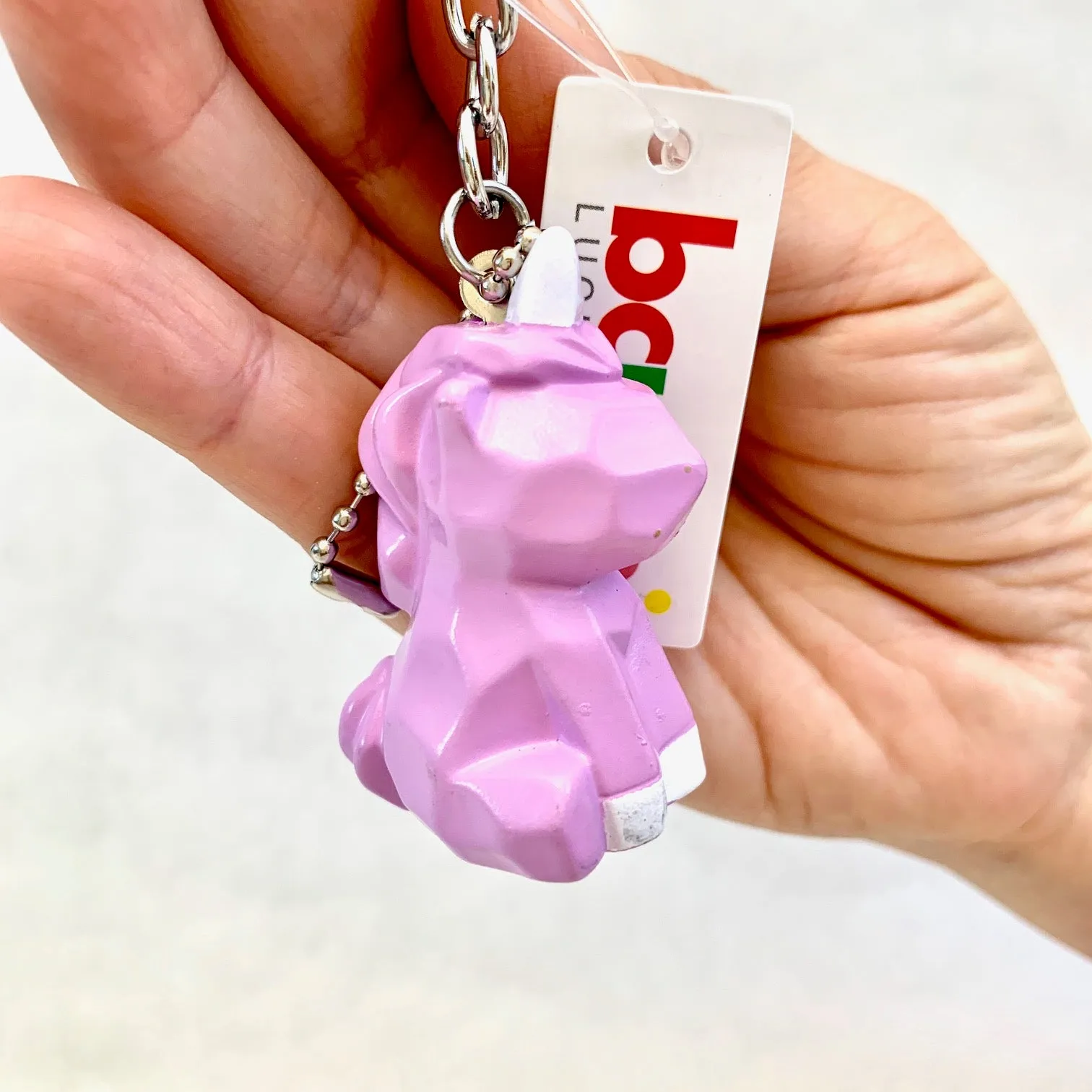 X 12036 GEOMETRIC UNICORN CHARM with keyring-DISCONTINUED